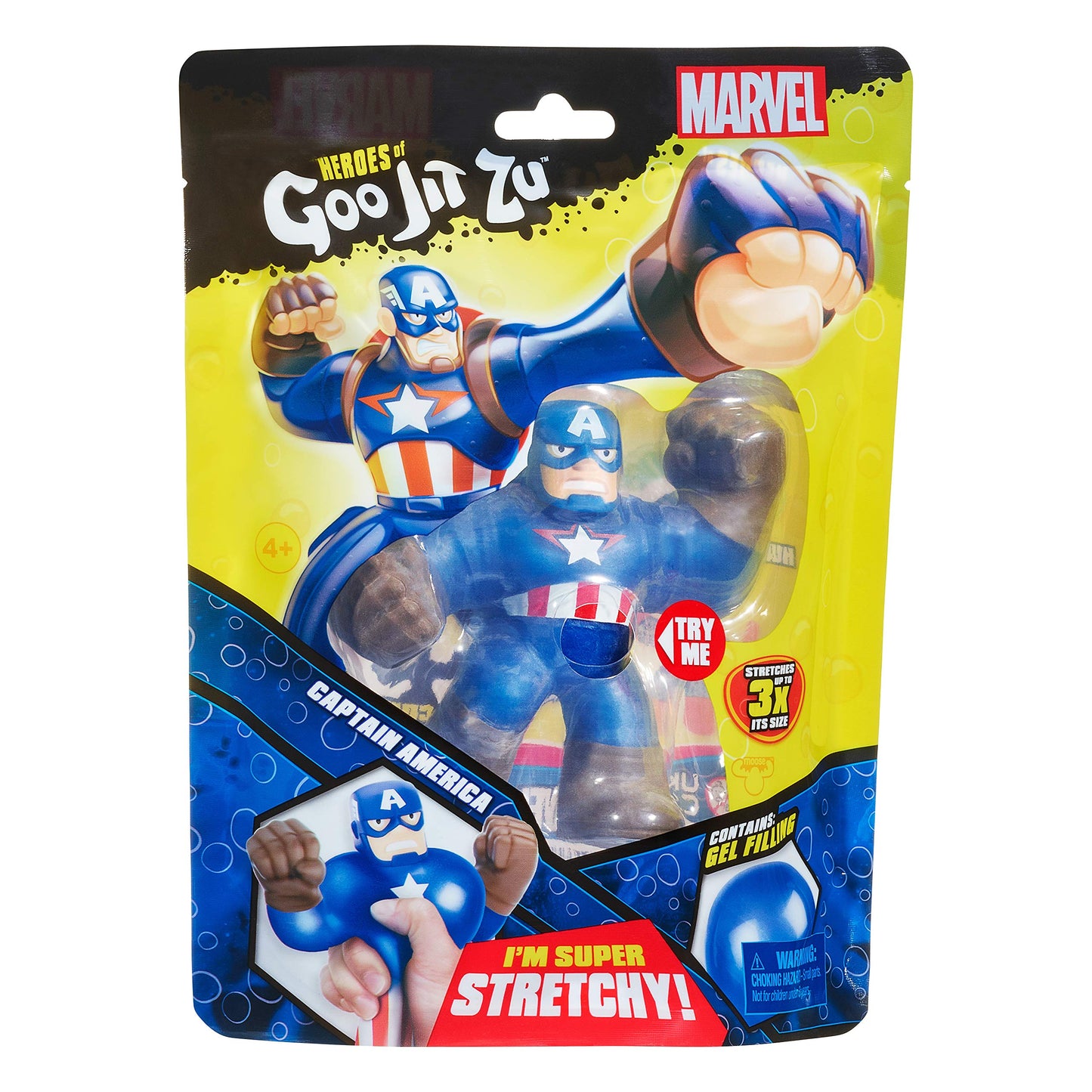 Heroes of Goo Jit Zu Marvel Hero Pack - Captain America, Multicolor, PVC, Model 41057