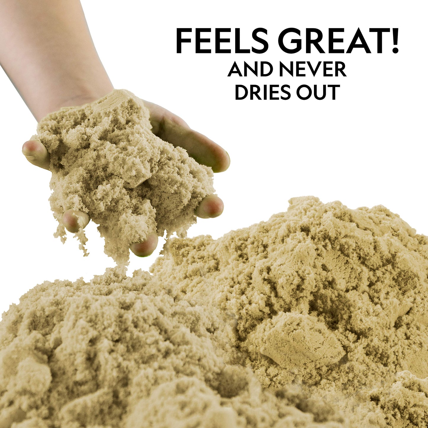 NATIONAL GEOGRAPHIC Play Sand - 12 lbs Natural Sand with Castle Molds - Sensory Activity for Kids