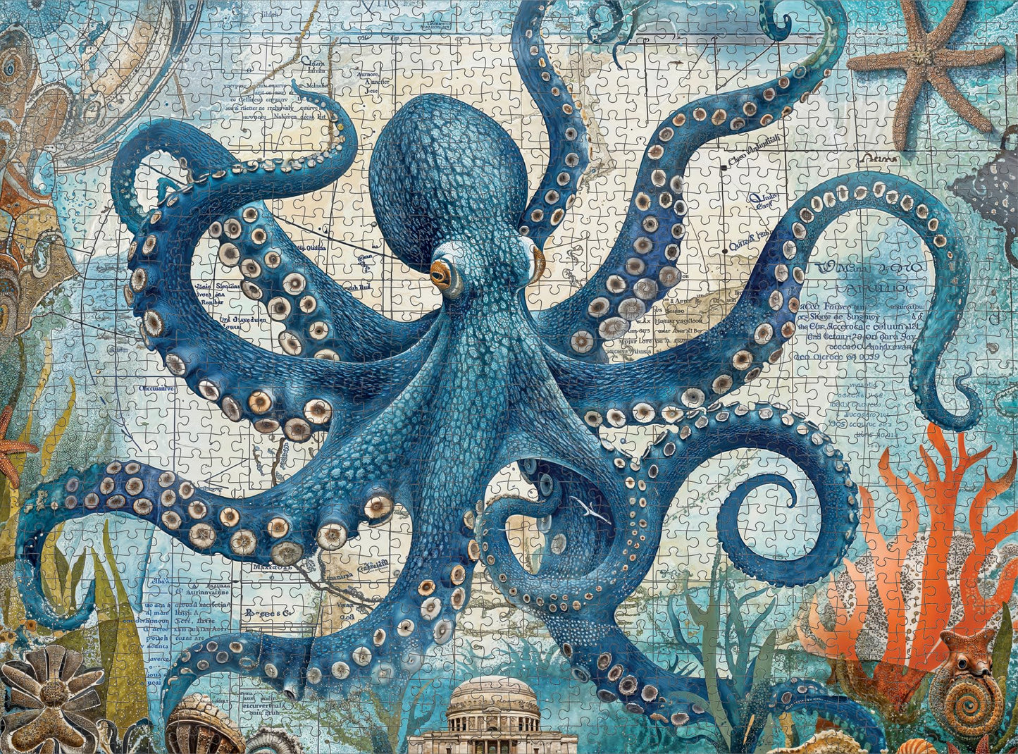 Cross & Glory 1000 Piece Jigsaw Puzzle - Neptune's Navigator, Ocean Exploration, Large Size, Satin Finish, Model CG-M-110
