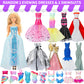 Style Shine 56 Pcs Doll Clothes And Accessories,2 Wedding Gowns 2 Evening Dresses 6 Fashion Dresses 4 Set Casual Outfit Top And
