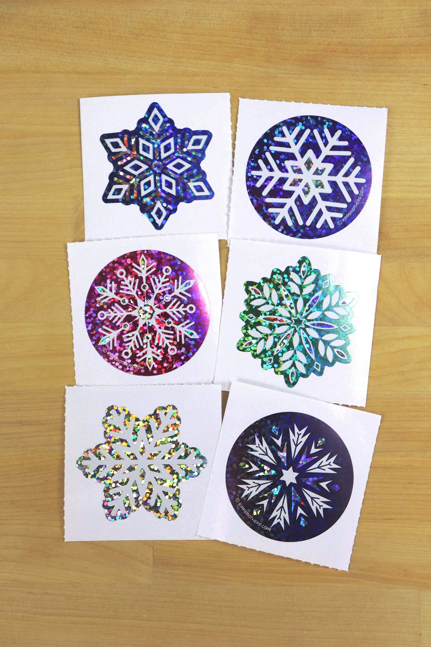 Assorted Sparkle Snowflake Sticker Sheet Pack - 102 Stickers