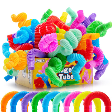 Joyin 36 Pack Pop Tubes Sensory Toys (Large), Fidget Tubes Party Favors - 9 Colors, Connectable And Extendable For Stress Relief - Perfect For Party, Classroom Exchange, School Reward