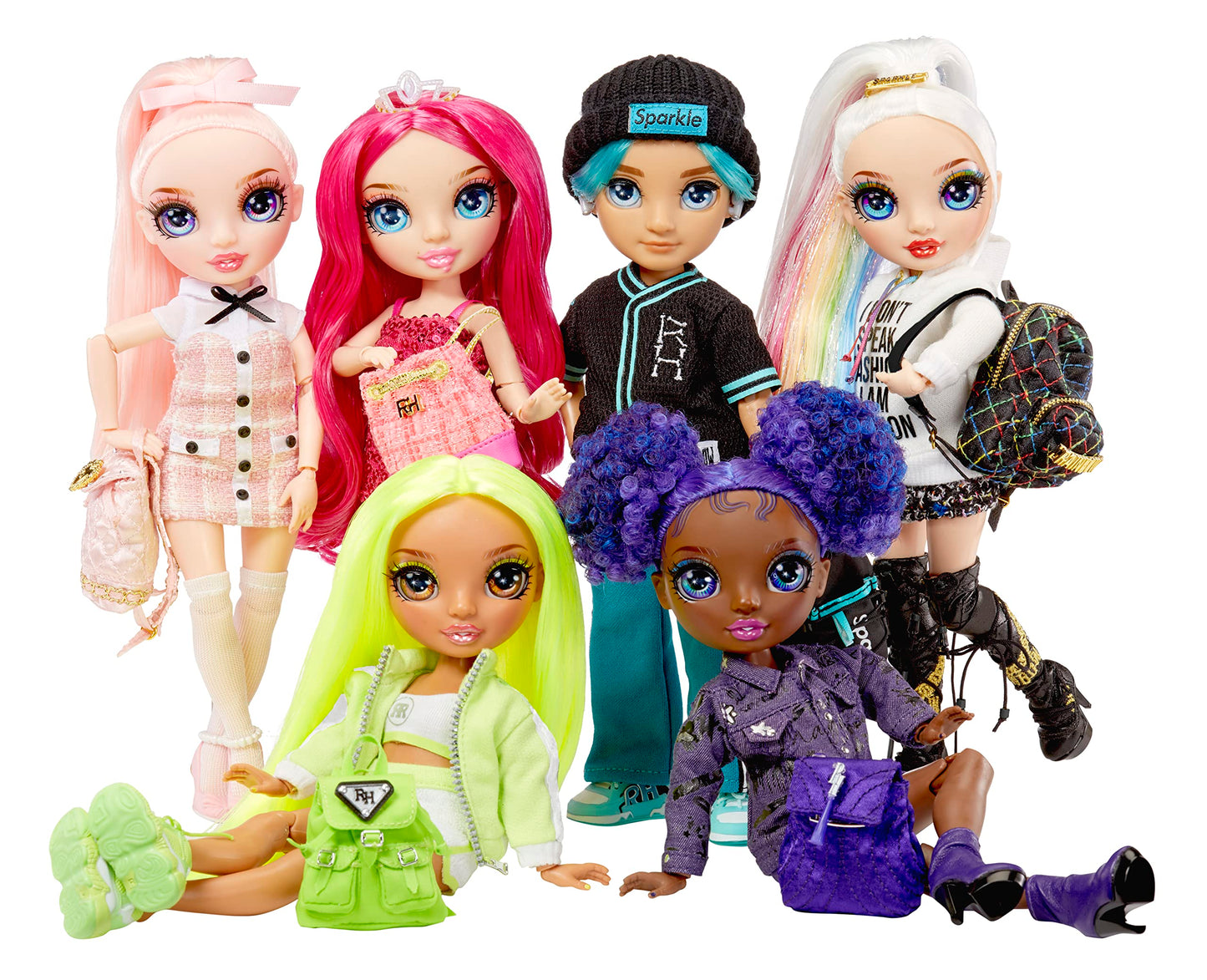 Rainbow High Jr High Series 2 Karma Nichols- 9 NEON Green Posable Fashion Doll with Designer Accessories and Open/Close Backpack