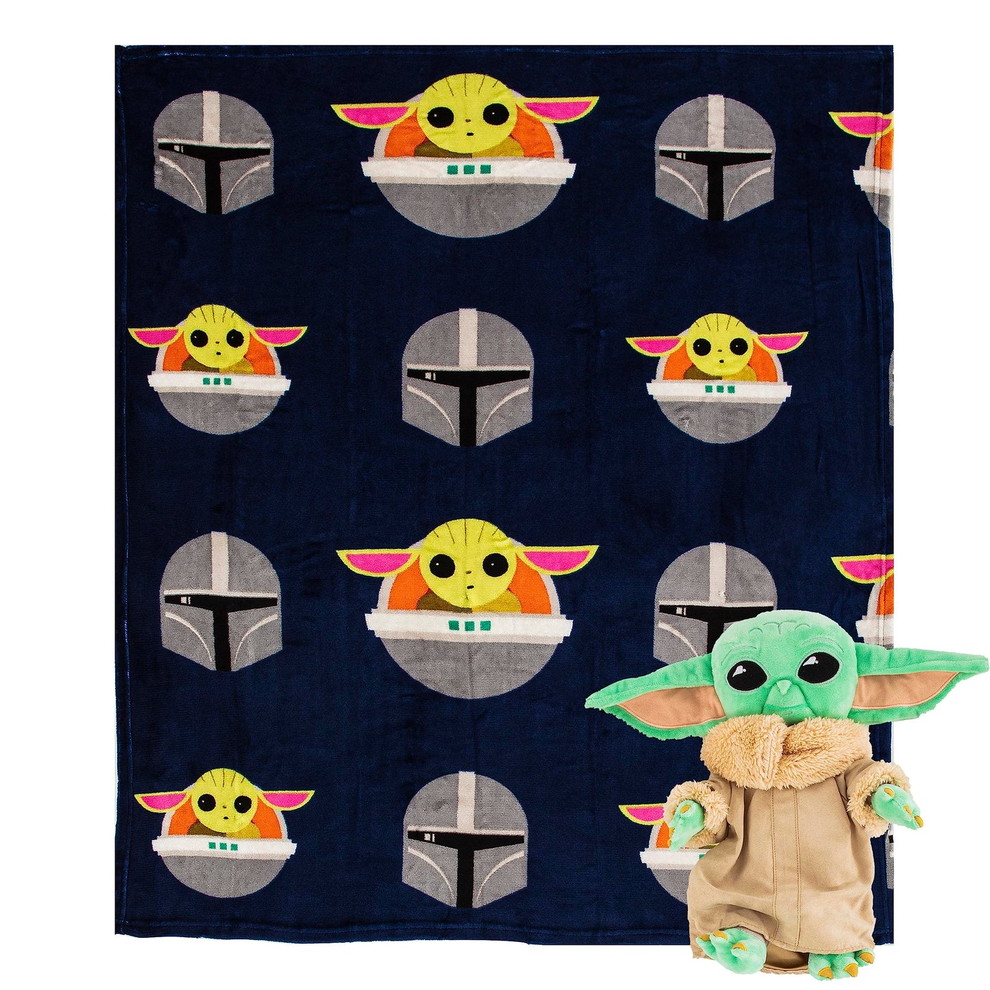 Star Wars The Mandalorian Darker Hover Silk Touch Throw Blanket & Plush Pillow