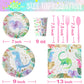Girls Dinosaur Birthday Party Favors, Pink Dino Party, Girls Dinosaur Theme Birthday Party Supplies (Dinosaur Tableware)