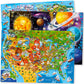 Quokka 300 Piece Floor Puzzles For Kids Ages 10-12 - 3X Set Floor Jigsaw Puzzles Large Pieces - Learning Space Usa And World Maps - Gift Game For Adults Family Boys And Girls 8-10 Year Olds