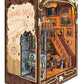 STRUCWOOD Book Nook Kit-DIY Dollhouse Kit Wooden Miniature Studio with Dust Cover Bookshelf Decor 3D Puzzle Book Nooks for Adult