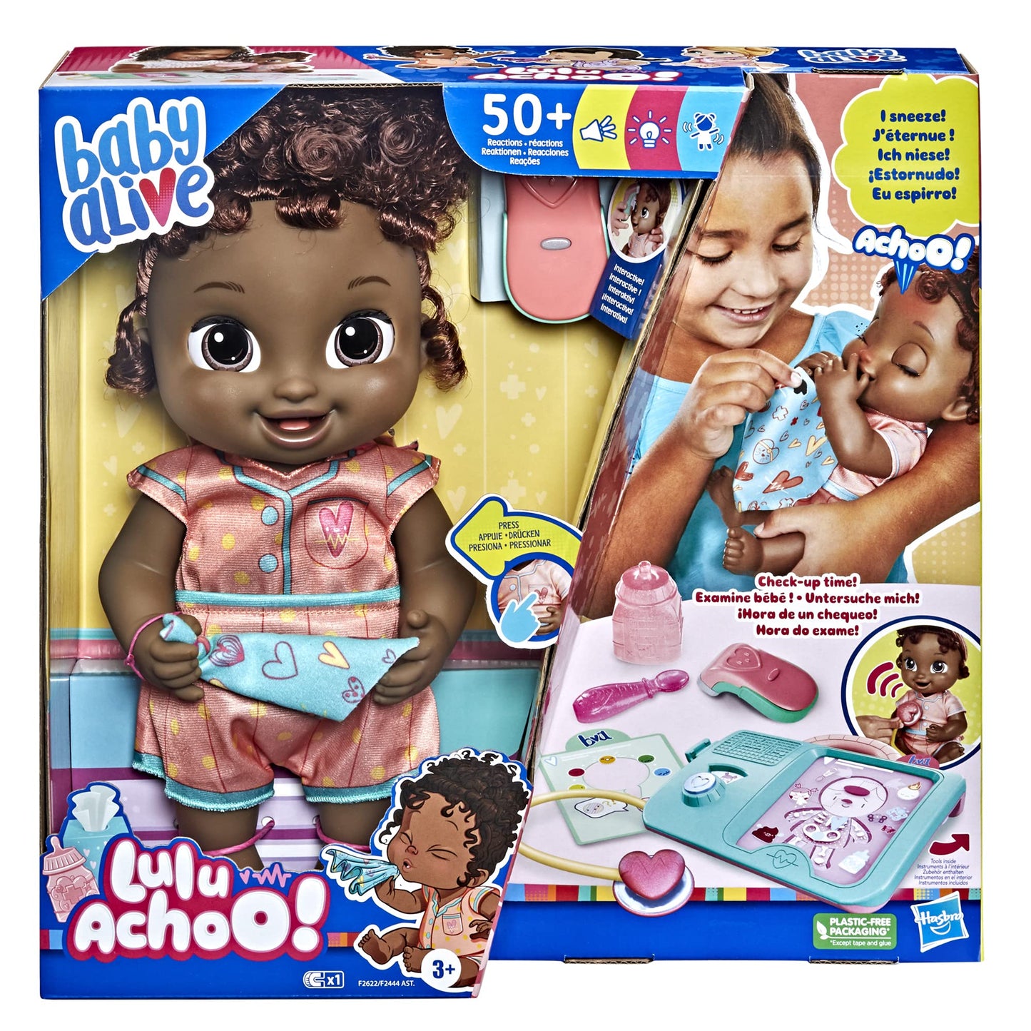 Baby Alive Lulu Achoo Doll, 12-Inch Interactive Doctor Play Toy with Lights, Sounds, Movements and Tools, Kids Ages 3 and Up