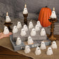 EBaokuup 20 PCS 2 X 1.6 Halloween Ghost Candles, Ghost Shaped Decor Candles, Fun Face Spooky Burning Candle for Halloween Pa
