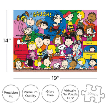 Aquarius Peanuts Gang Jigsaw Puzzle (500 Pieces), Collectibles, Glare Free, Games, 14 X 19 Inches