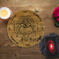 Jetec Wooden Pendulum Board Dowsing Divination Pendulum Witchcraft Altar Supplies With Crystal Necklace And Metaphysical Message Board Kit, 3.9 Inch(Wood Color)