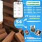 Jst Gamez Large Tower Wooden Stacking Outdoor Games For Adults And Family Yard Lawn Blocks Games - Includes Rules And Carrying B
