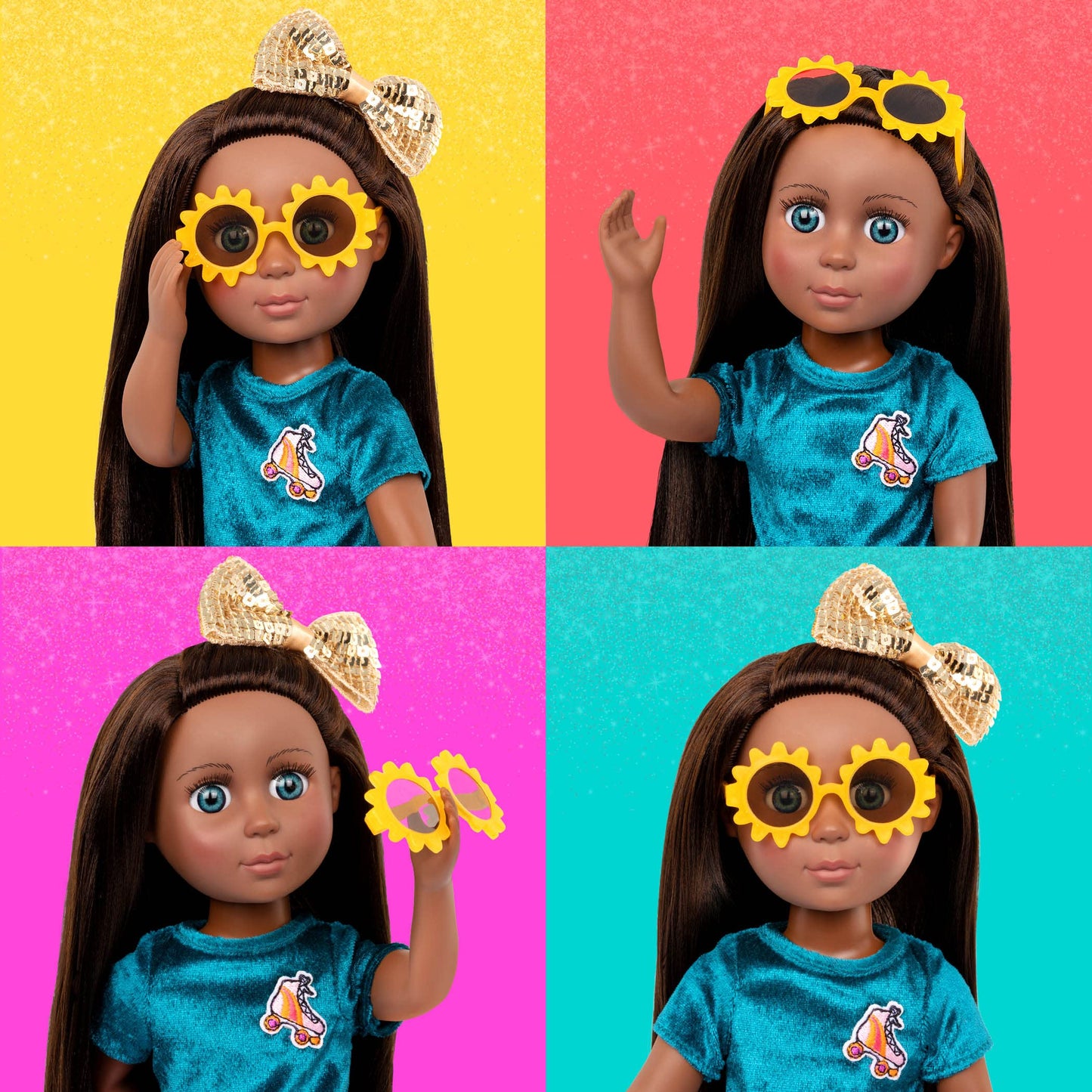 Glitter Girls Odessa 14-inch Poseable Fashion Doll - Brown Plastic, Model GG51068Z, for Girls Age 3 & Up