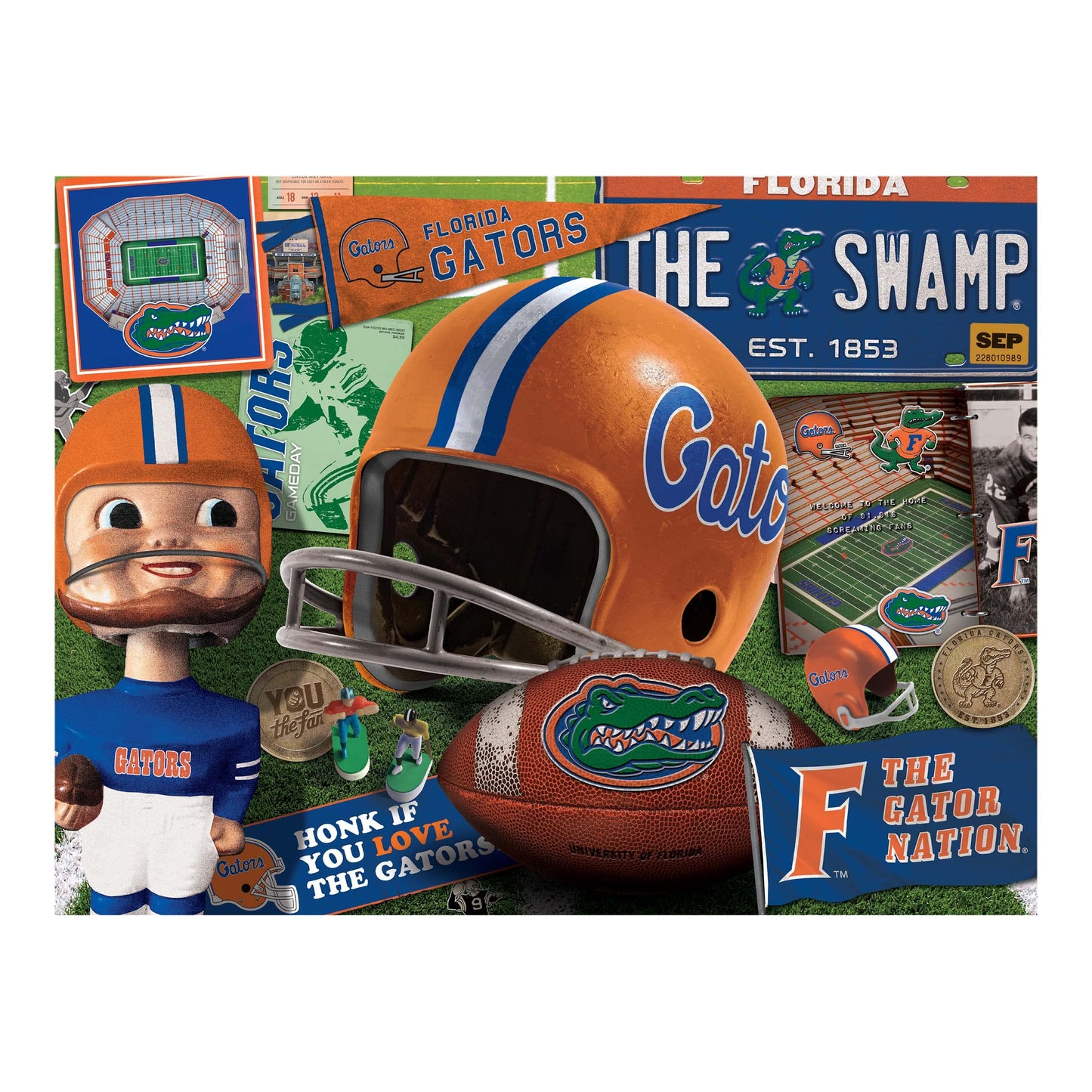 YouTheFan NCAA Florida Gators Puzzle - 500 Pieces, Cardboard, Team Colors, Model 0950059, One Size
