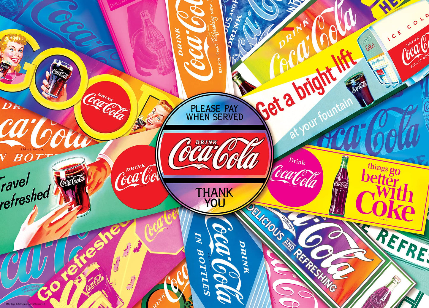 Masterpieces 1000 Piece Jigsaw Puzzle For Adults And Families - Coca-Cola Signs Of The Times - 19.25'X26.75'