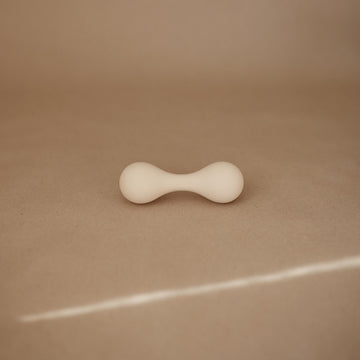 Mushie Silicone Baby Shaker Rattle Toy | Ages 3+ Months (Shifting Sand)