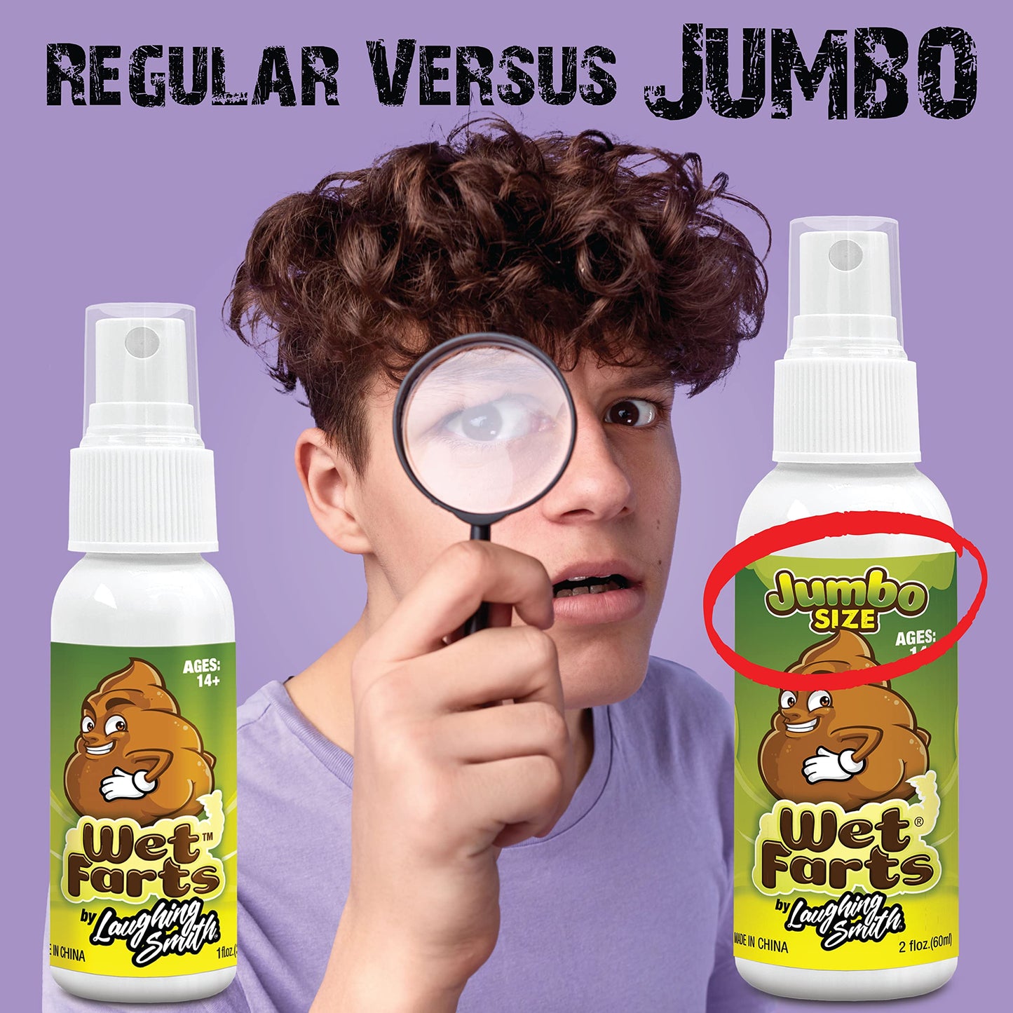 Laughing Smith Wet Farts Jumbo 60ml - Potent Fart Spray - Hilarious Gag Gift for Adults & Kids - Extra Strong Stink, Non-Toxic
