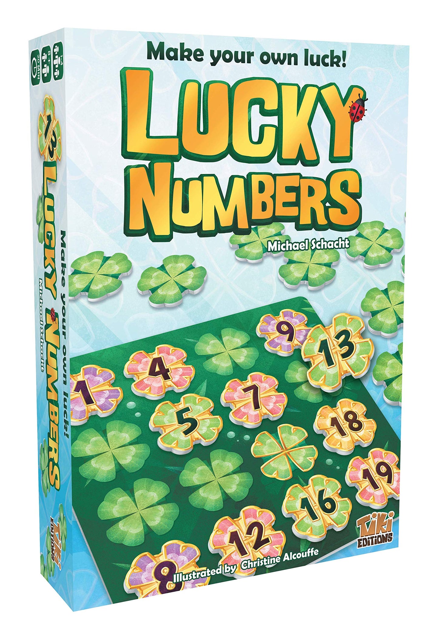 Tiki Editions Lucky Numbers Game - Ascending Order Challenge, Cardboard, 1-4 Players, 20 min, Ages 8+ - Model TIKILNEN1
