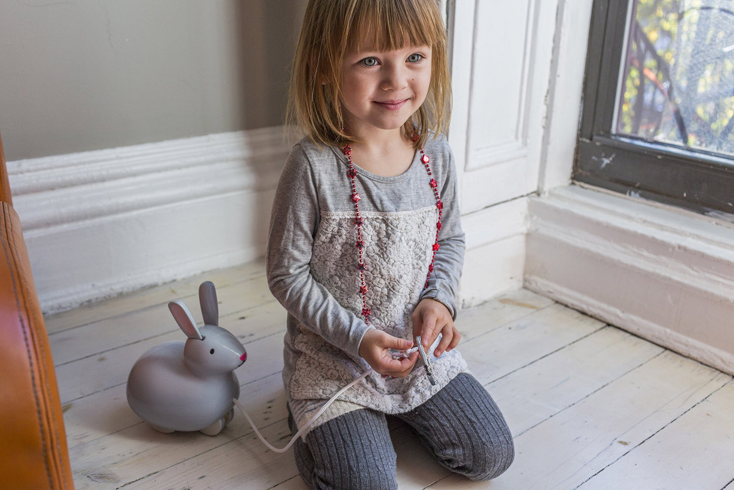 Kid O Pull And Hop Bunny Toddler Pull And Push Toy