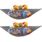 Simple Houseware 2 Pk - Stuffed Animals Jumbo Toy Storage Hammock, Grey