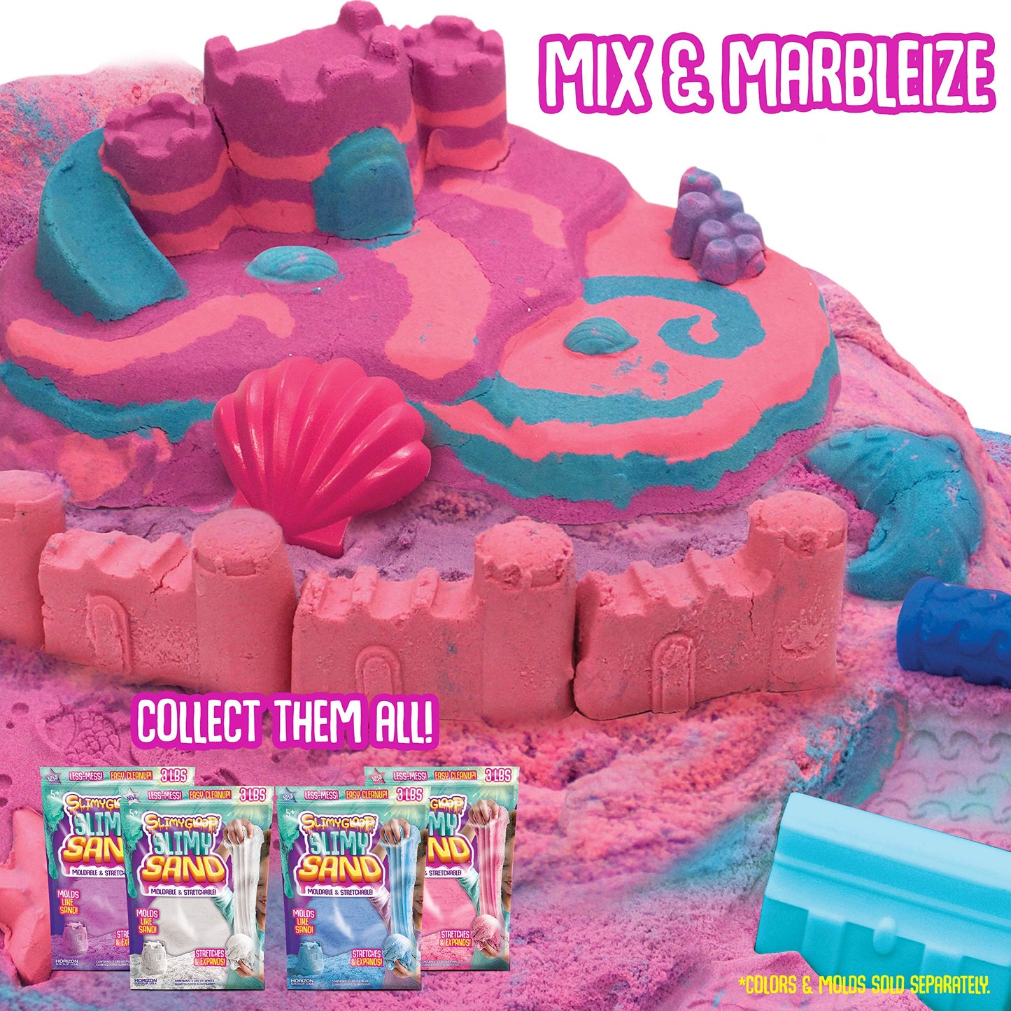 Slimygloop Slimy Sand, 3 Lbs Of Stretchable, Expandable, Moldable Cloud Slime, Non Stick, Slimy Play In A Resealable Bag, Great For Sensory Bins, Sensory Toys For Less-Mess Fun, Ages 3, 4, 5, 6, 7
