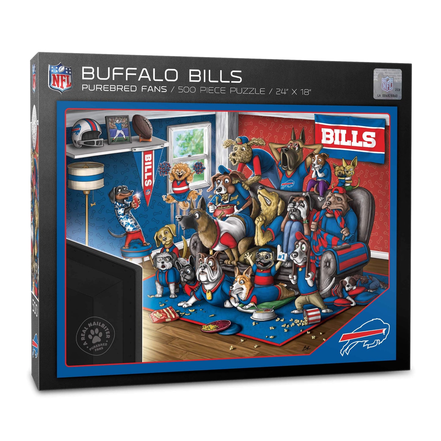 Youthefan Nfl Buffalo Bills Purebred Fans 500Pc Puzzle - A Real Nailbiter