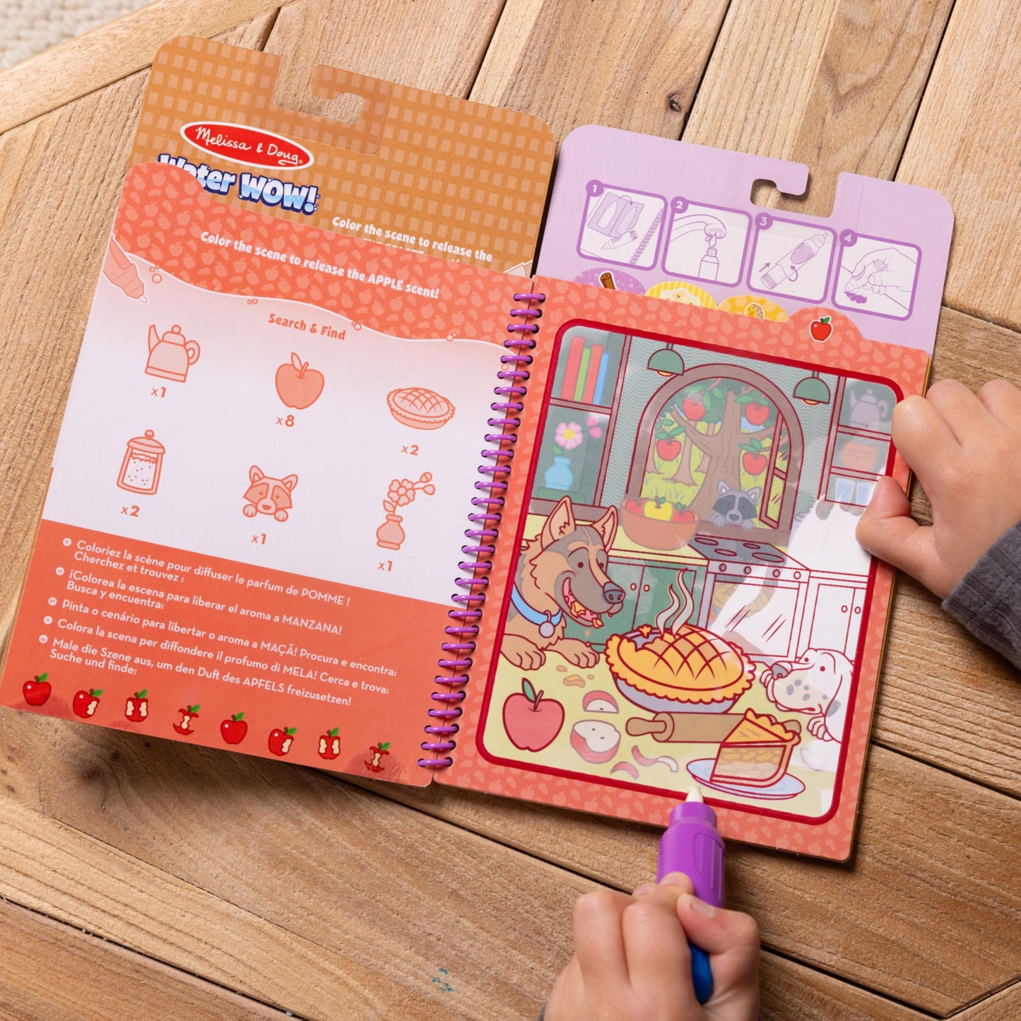 Melissa & Doug Scented Water Wow! Reusable Water-Reveal Coloring Activity Pad Travel Toy - Treats
