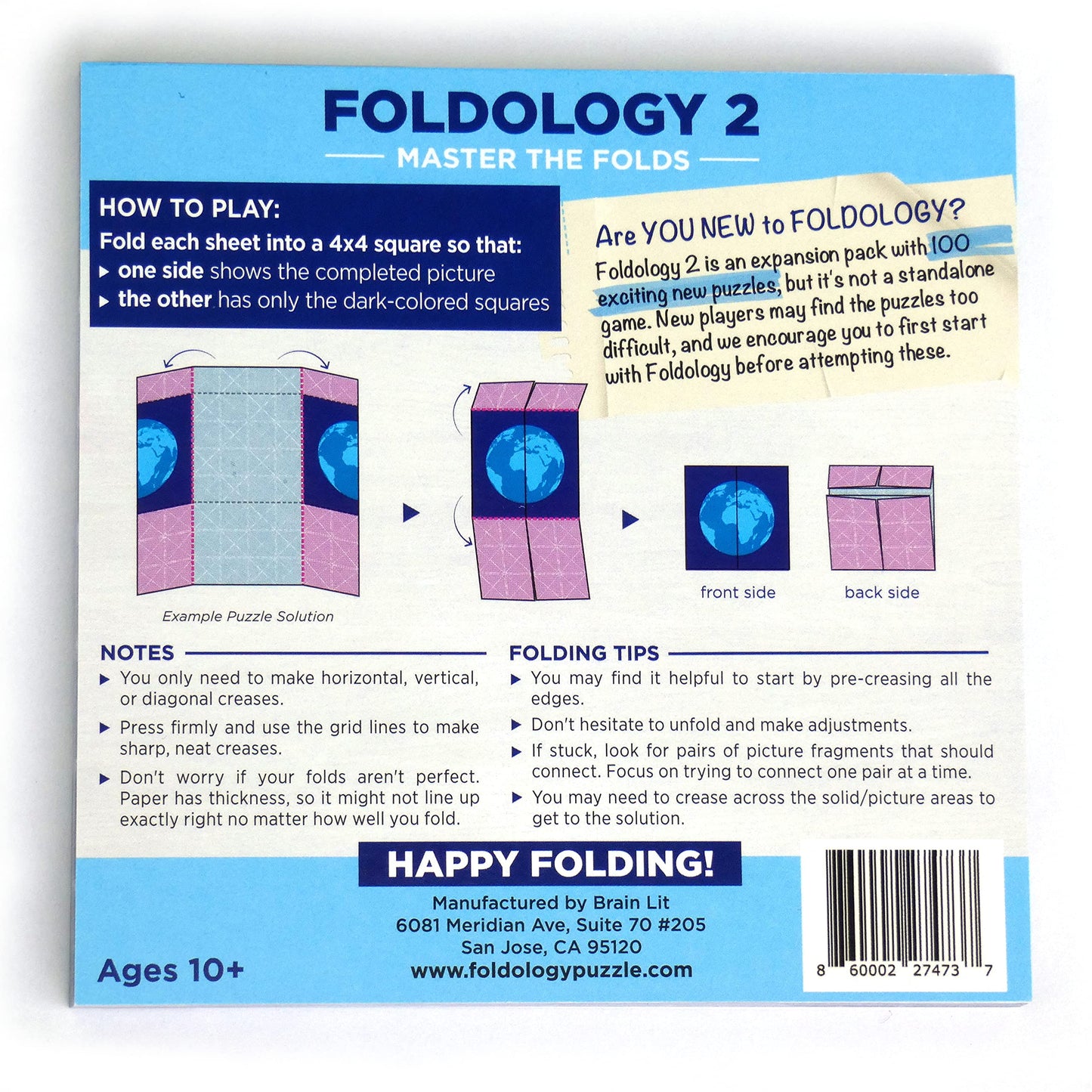 Foldology 1&2 Combo Pack - Origami Puzzle Game For Kids, Teens, & Adults | Brain-Training, Travel-Friendly, Screen-Free Fun | Unique Gift For Ages 10+ & Puzzle Lovers | 200 Challenges