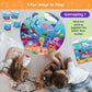 Jumbo 70 Piece Round Floor Puzzles For Kids Ages 3-5, 6-8, Large Jigsaw Puzzle About Underwater Animals Oceans Sea Creatures, 20