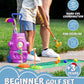 Toyvelt Toddler Golf Set - Kids Clubs With 6 Balls, 4 Sticks, 2 Practice Holes & A Putting Mat Promotes Physical Mental Development, Ideal Gift For Boys 2-10, Purple