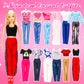 93 Pcs Doll Clothes And Accessories With Doll, Wedding Gown Dresses, Tops And Pants, Fashion Dresses, Swimming Suits, Shoe, Hangers,Doll Dress Up Toys For Girls In Gifts Package