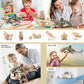 Puzzled 3D Puzzle Apache Helicopter Wood Craft Construction Model Kit, Fun Unique & Educational Diy Wooden Toy Assemble Model Un