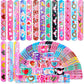 Valentine's Day Slap Bracelets 48Pcs Valentine's Day Party Favors for Kids Valentine's Day Snap Bracelets Party Supplies Valenti