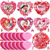 Ferraycle 232 Pieces Valentines DIY Picture Frames Craft Kit 32 Pcs Photo Frames with 200 Pcs Heart Shaped Foam Stickers for Val