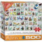 Eurographics (Eurhr Butterflies Vintage Stamps 500Piece Puzzle 500Piece Jigsaw Puzzle