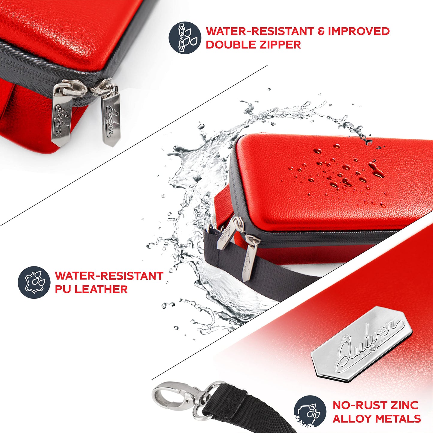 Quiver Time 's Red Card Case  Perfect for MTG Deck  enhanced Storage Box  for Trading Cards  and Playing Card Storage  Ideal for Carrying Magic The Gathering and Game TCG Enthusiasts Recommended