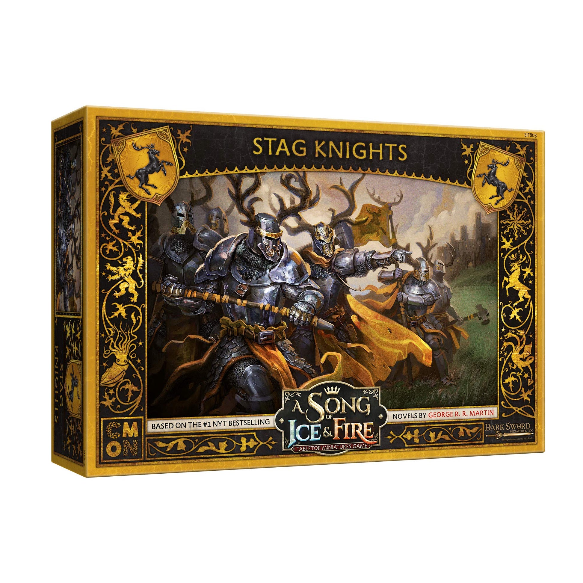 CMON A Song of Ice and Fire Tabletop Miniatures Baratheon Stag Knights Unit Box | Strategy Game for Teens and mature-themeds | Ages 14+ | 2+ Players | Average Playtime 45-60 Minutes | Made