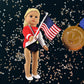 American Fashion World 18-inch Doll Gymnastic Outfit Set - 5 Piece Premium Quality Fabric Apparel, Trendy Design, Model BC11