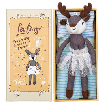 Levlovs Mouse In A Matchbox And Friends Toy Baby Registry Gift (Reindeer Elle)