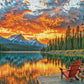 Cross & Glory 1000 Piece Jigsaw Puzzle - Dockside Reflections, 20" x 27", Eco-Friendly Cardboard, Challenging Sunset Lake Scene for Adults