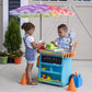 Step2 Stop & Go Market | Kids Pretend Play Store & Toll Booth with Toy Cash Register, Blue