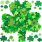 300 PCS St Patricks Day Stickers, Foam Shamrock Decorations, Self-Adhesive Shamrock Stickers, Glitter Matte St Patricks Day Stic