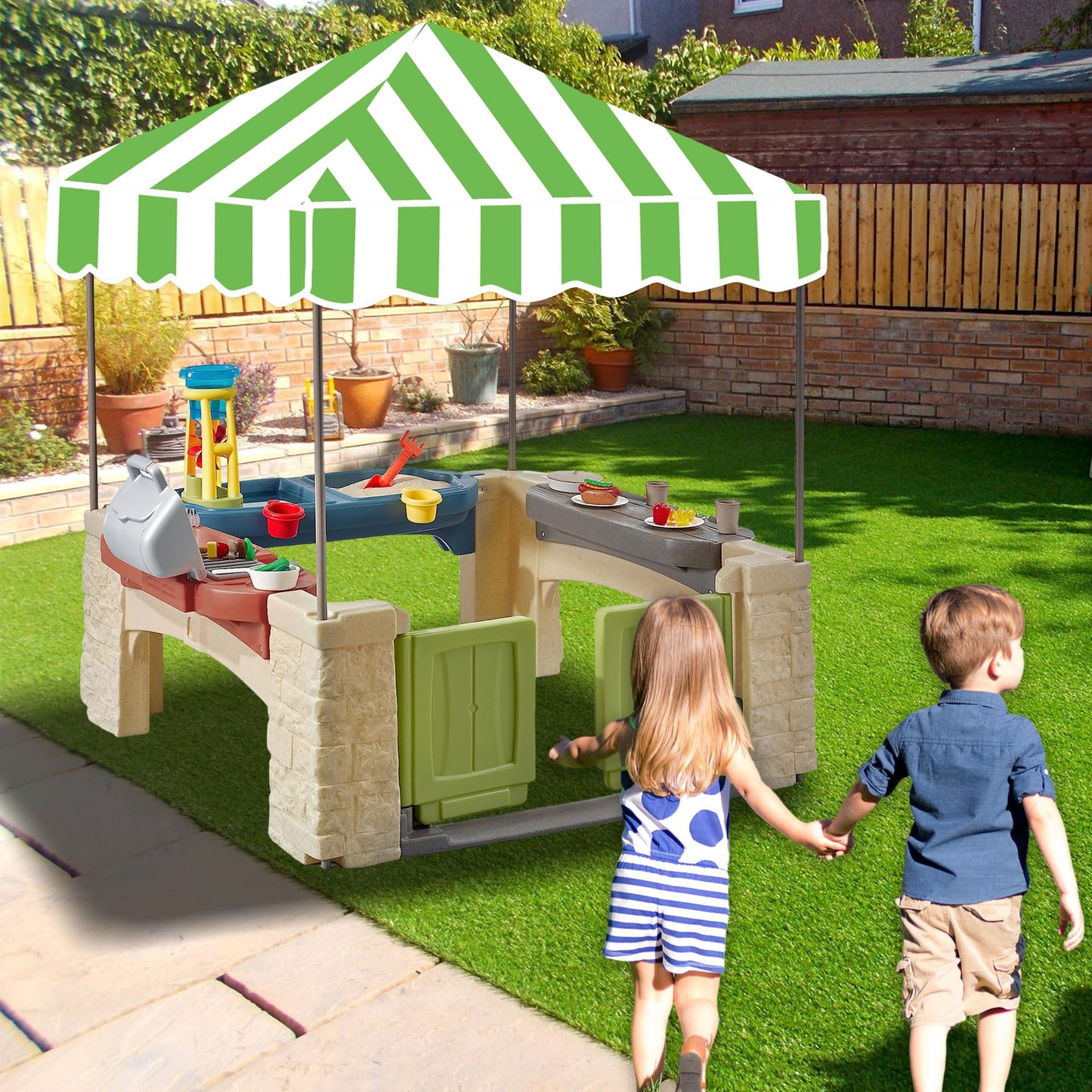 Hmock Kids Outdoor Playhouse Cover, Kids Playhouse Cover Suitable For Step 2 Playhouse And Playhouse Of The Same Size As Other B