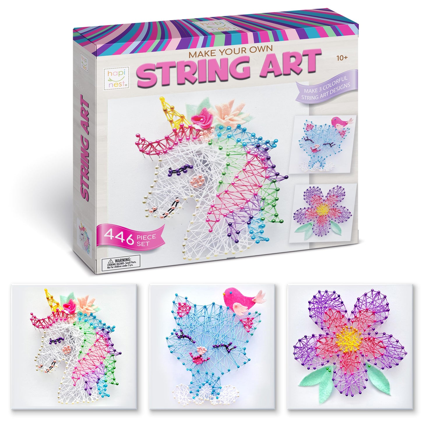 Hapinest String Art Craft Kit for Kids Ages 10-12 and Up, 3D String Art Kit Crafts for Teens, Birthday Gifts for Tween Girls Age