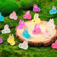 HFAYDZSW 120Pcs Luminous Mini Resin Bunny, Miniature Bunny Figurines, Glow in The Dark Tiny Rabbit Ornament for Garden Landscape