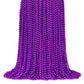 ZYFLSQ 100 Pcs 33'' 7mm Metallic Purple Beads Necklaces, Bulk Mardi Gras Beaded Necklaces, Party Beads Costume Necklaces