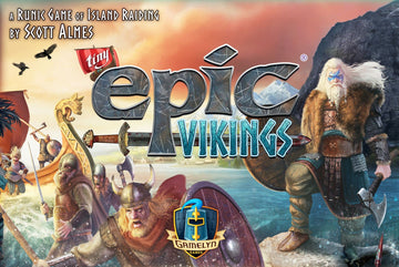 Gamelyn Game Tiny Epic Vikings Fast Playing 1-4 Players First Tri-Foldable Strategy War Board Games for mature-themed  Wooden Components  with Settlers  Boats  & Temples | Collect Rune Stone SeVictory