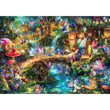 Blueforest - Fantasy Elf World - 1000 Piece Jigsaw Puzzle For Adults Challenging Funny Family Puzzle Perfect For Game Nights Fin