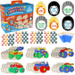 Kids Valentine'S Day Cards - Monster Trucks Wood Painting Craft Kits (24Ct)- Each Valentines Card Includes Craft W Paints, Brush, And Sticker- Make Classroom School Exchange Gifts Fun For Boys & Girls