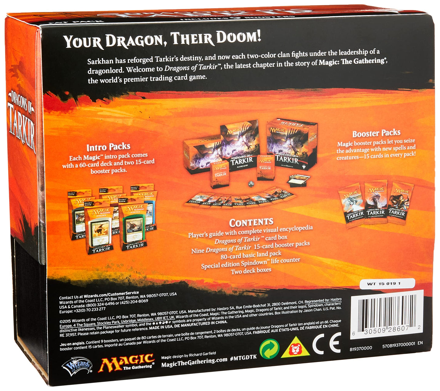 Magic: The Gathering: Dragons Of Tarkir Fat Pack (Factory Sealed Includes 9 Booster Packs & More)